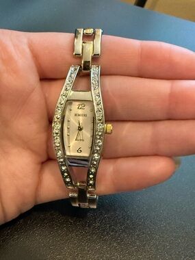Vintage two toned Rumours Dress Watch - Rhinestone Bezel